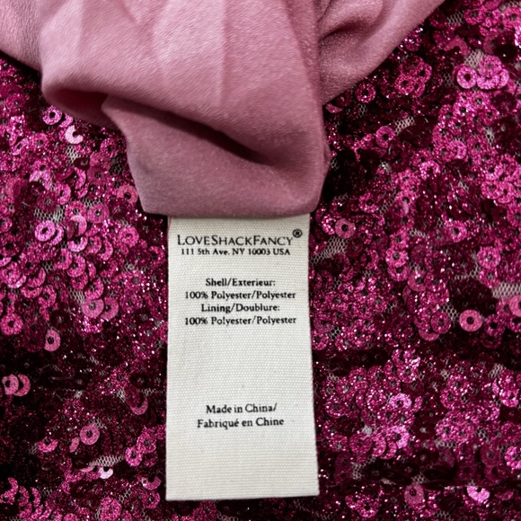 LoveShackFancy Stasia Sequined Ombré Midi Dress Pink Size 6 - Picture 6 of 6